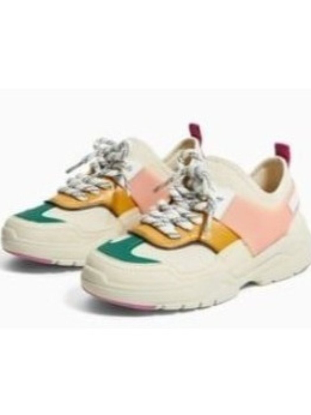 Zara Kids Girls Unisex Multicolored Colorblock Lace Up Sneakers Size EU-31/US-13 - Picture 5 of 14